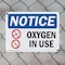 Signmission Oxygen In Use, 14 in W x Rectangle, Plastic OS-2PACK-NS-P-1014-L-16314 - alternate 6